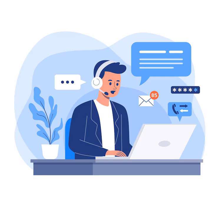 Customer support illustration